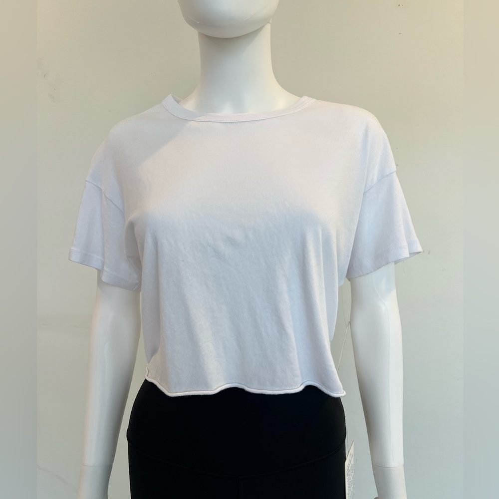 NWT Year of Ours Cropped White Tee
